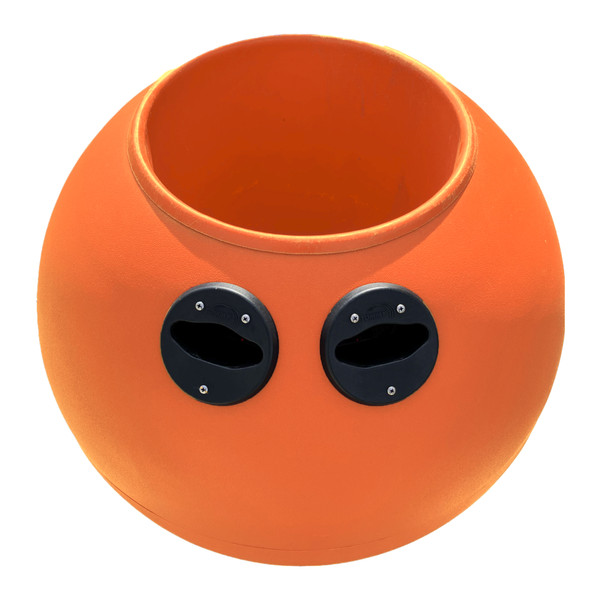 Orange ball with 2 vacuum holsters